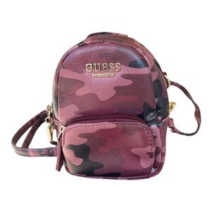 Guess Evan Mini Camouflauge Crossbody Backpack Purse